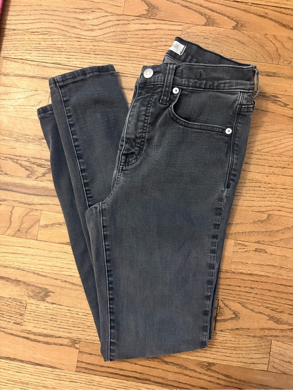 Madewell Right Rude Skinny Jeans in Washed Charcoal - 28